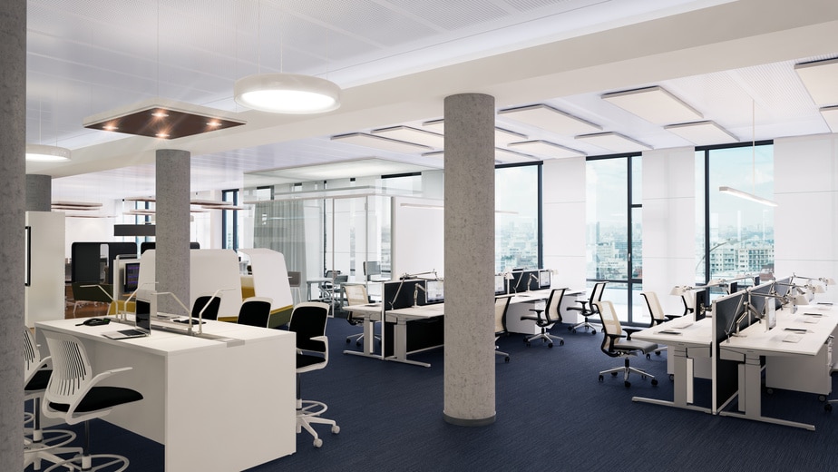 Bureau moderne en open space